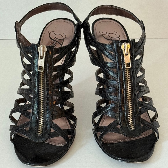 Fergie "Jonas" Black Zipper Heels Size: 7M - Picture 1 of 11
